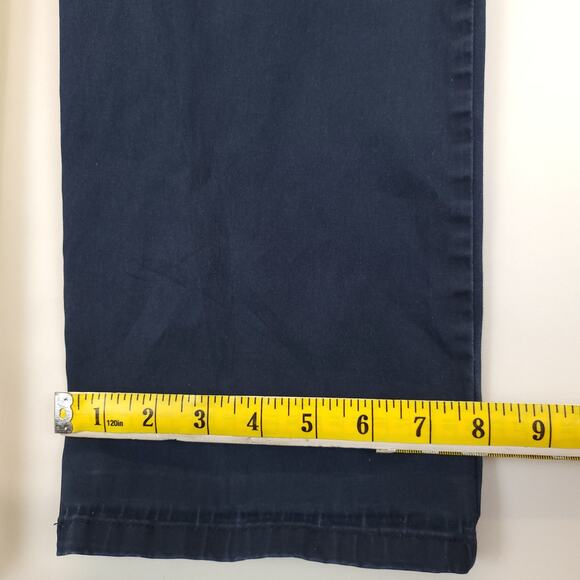 Lee Chino Pants Relax Fit Straight Leg Women 12 Mid Rise Blue Workwear Uniform - Picture 6 of 12